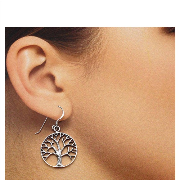 Jewelry - 925 solid sterling silver Tree of Life Earrings🦋